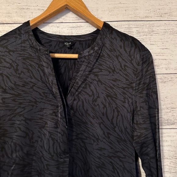 Rails Pearl Onyx Print Satin Blouse M - Picture 4 of 8
